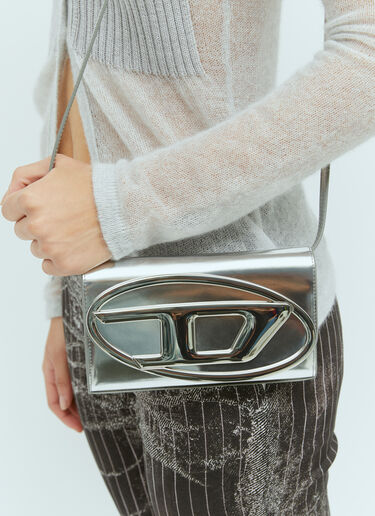 Diesel 1DR Wallet Strap Clutch Silver dsl0257040