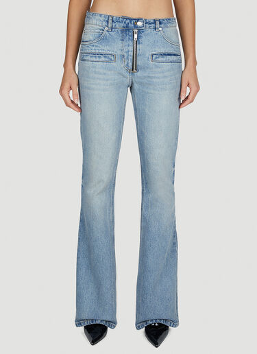 Courrèges Women's Zip Jeans in Light Blue