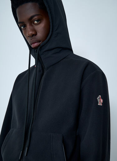 Hooded Jacket With Logo Patch Moncler Grenoble Hooded Jacket With Logo Patch Black mog0162004