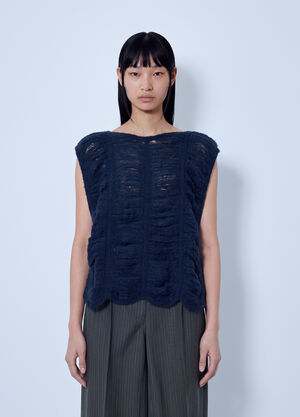 Our Legacy Rib Cage Vest Navy our0265026