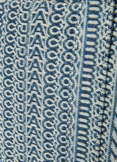 Marc Jacobs 字母花押水洗牛仔迷你托特包 蓝色 mcj0253011