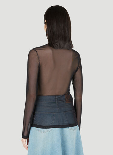 Y/Project Paris' Best Long-Sleeve Mesh Top Black ypr0254012