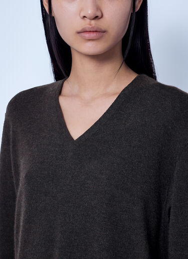 LN-CC® - The Row: Purin Cashmere Top - Brown The Row Purin Cashmere Top Brown row0266015