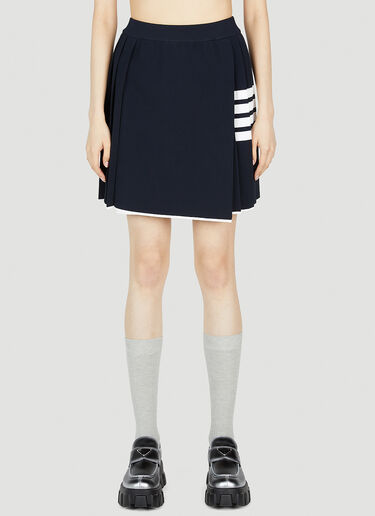 Thom Browne Four Bar Pleated Skirt Blue thb0251015