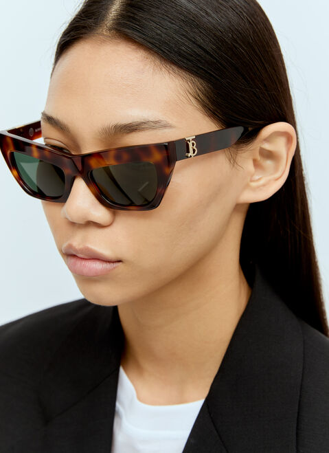 Saint Laurent Havana Cat-Eye Sunglasses Black yss0255004