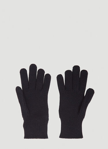 Logo Motif Gloves Moncler Logo Motif Gloves Blue mon0142034