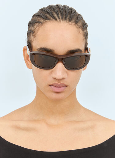 Bottega Veneta Rectangular Sunglasses Brown bos0358002