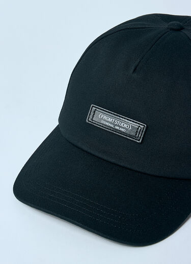 Moncler x FRGMT Hiroshi Fujiwara 로고 모티프 베이스볼 캡 블랙 mfr0160054
