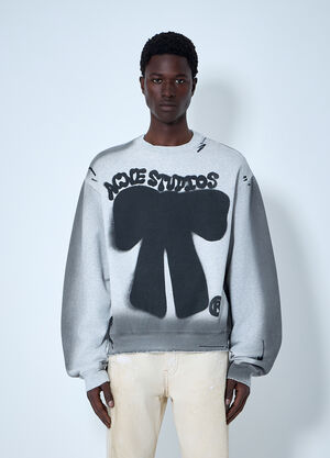Acne Studios Sprayed Logo Sweatshirt Grey acn0164039