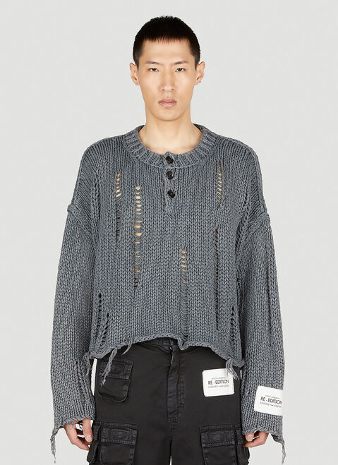 Dolce & Gabbana デストロイド セーター　 ブラック dol0154004