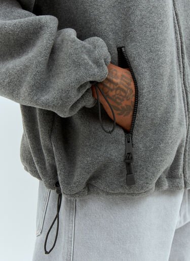 Miu Miu Fleece Sweatshirt Grey miu0158003
