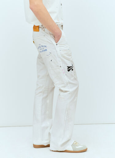 Gallery Dept. Painted Carpenter Flared Jeans White gdp0153044