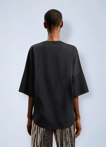 Curved Logo Over T-Shirt Palm Angels Curved Logo Over T-Shirt Black pma0262073