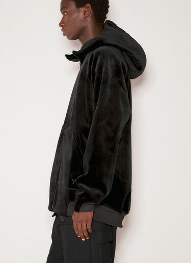 Y-3 Velvet Hooded Sweatshirt Black yyy0354039