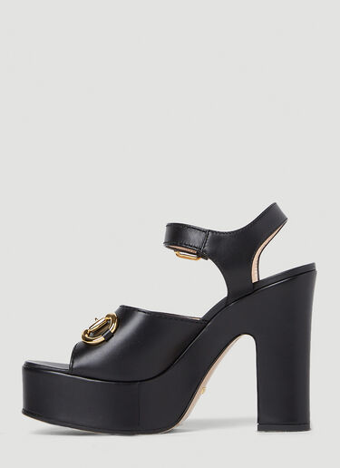 Gucci 马衔扣厚底凉鞋 黑色 guc0251154