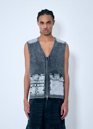 Diesel K-Margie Rib Zip-Up Top Grey dsl0159004
