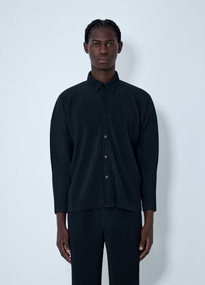 Homme Plissé Issey Miyake Pleated Shirt Black hmp0162012