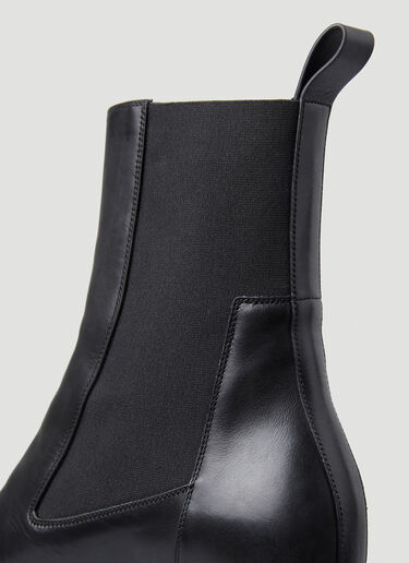 Rick Owens Grilled Platform Heeled Boots Black ric0149037