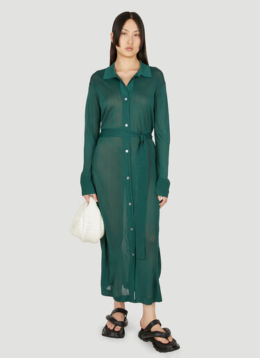 Studio Nicholson Belted Shirt Dress Green stn0249002