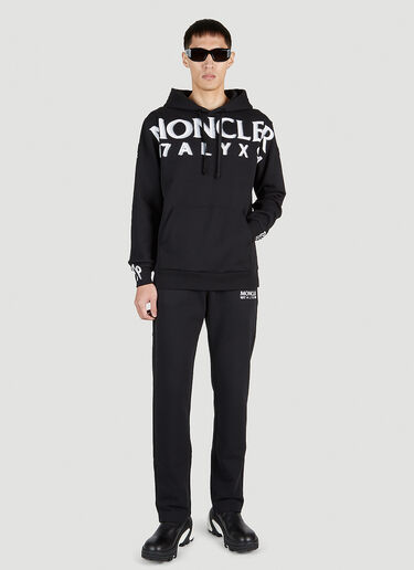6 Moncler 1017 ALYX SM 徽标印花连帽运动衫 黑色 mal0151007