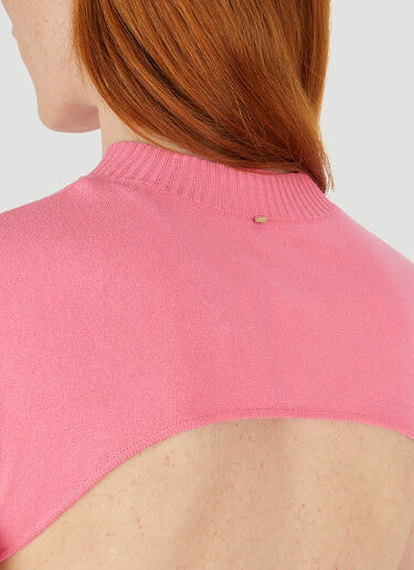 Sportmax Calcio Open Back Maxi Dress Pink spx0252014