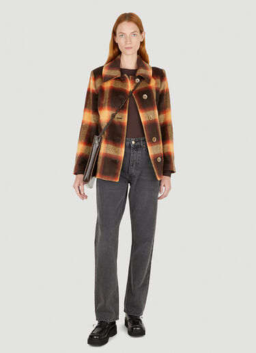 Rodebjer Nomad Plaid Jacket Brown rdj0250007