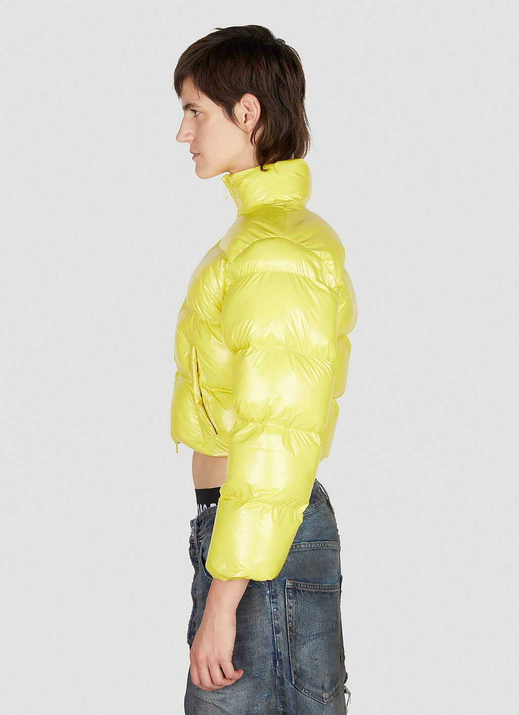 Balenciaga denim jacket yellow clearance