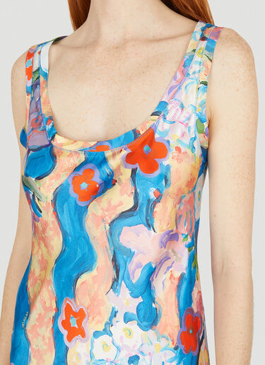 Marni Floral Print Dress Blue mni0251002