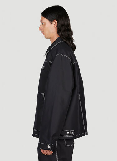 Prada 再生尼龙明缝夹克 黑色 pra0153004