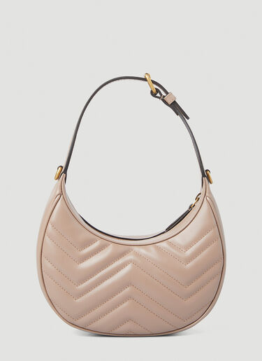 Gucci GG Marmont Half-Moon Mini Shoulder Bag Beige guc0250187