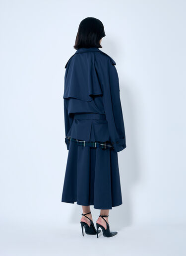 Balenciaga 短款做旧下摆风衣  蓝色 bal0259004