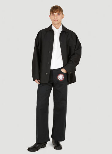 Raf Simons x Fred Perry 그래픽 패치 셔츠 화이트 rsf0150020