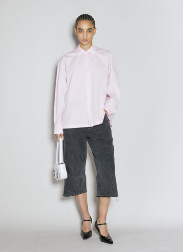 Alexander Wang 버튼 업 긴팔 셔츠 핑크 awg0255024