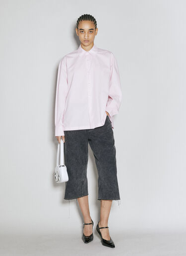 Alexander Wang Button Up Long Sleeve Shirt Pink awg0255024
