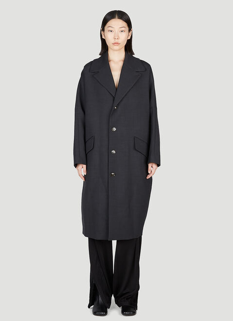 MM6 Maison Margiela Oversized Long  Coat Blue mmm0253017