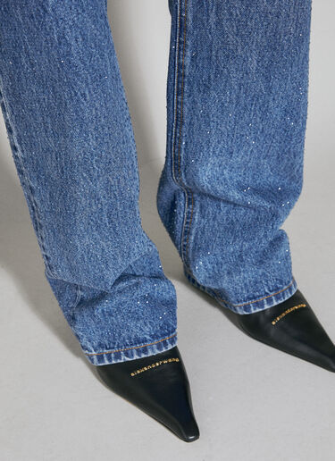 Alexander Wang Crystal Embellished Jeans Blue awg0253024