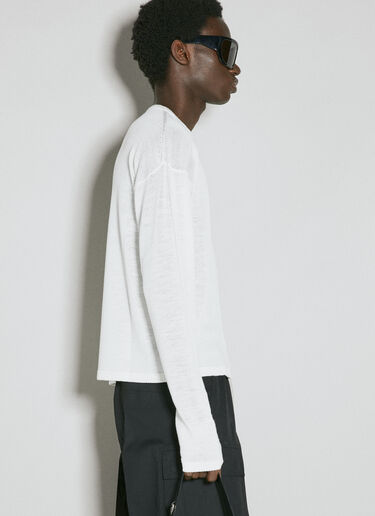 Rick Owens 그래픽 울 스웨터  화이트 ric0155021