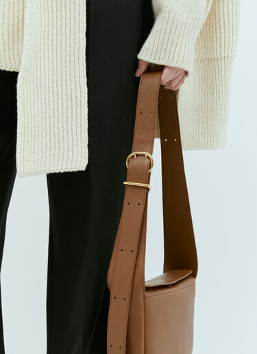 Jil Sander 미니 플랩 크로스바디 백 브라운 jil0255028