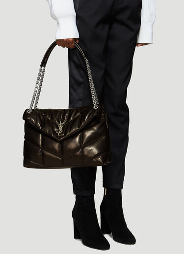 Saint Laurent Medium Puffer Shoulder Bag Black sla0237041