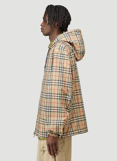 Stretton Reversible Hooded Checked Jacket Burberry Stretton Reversible Hooded Checked Jacket Beige bur0140004