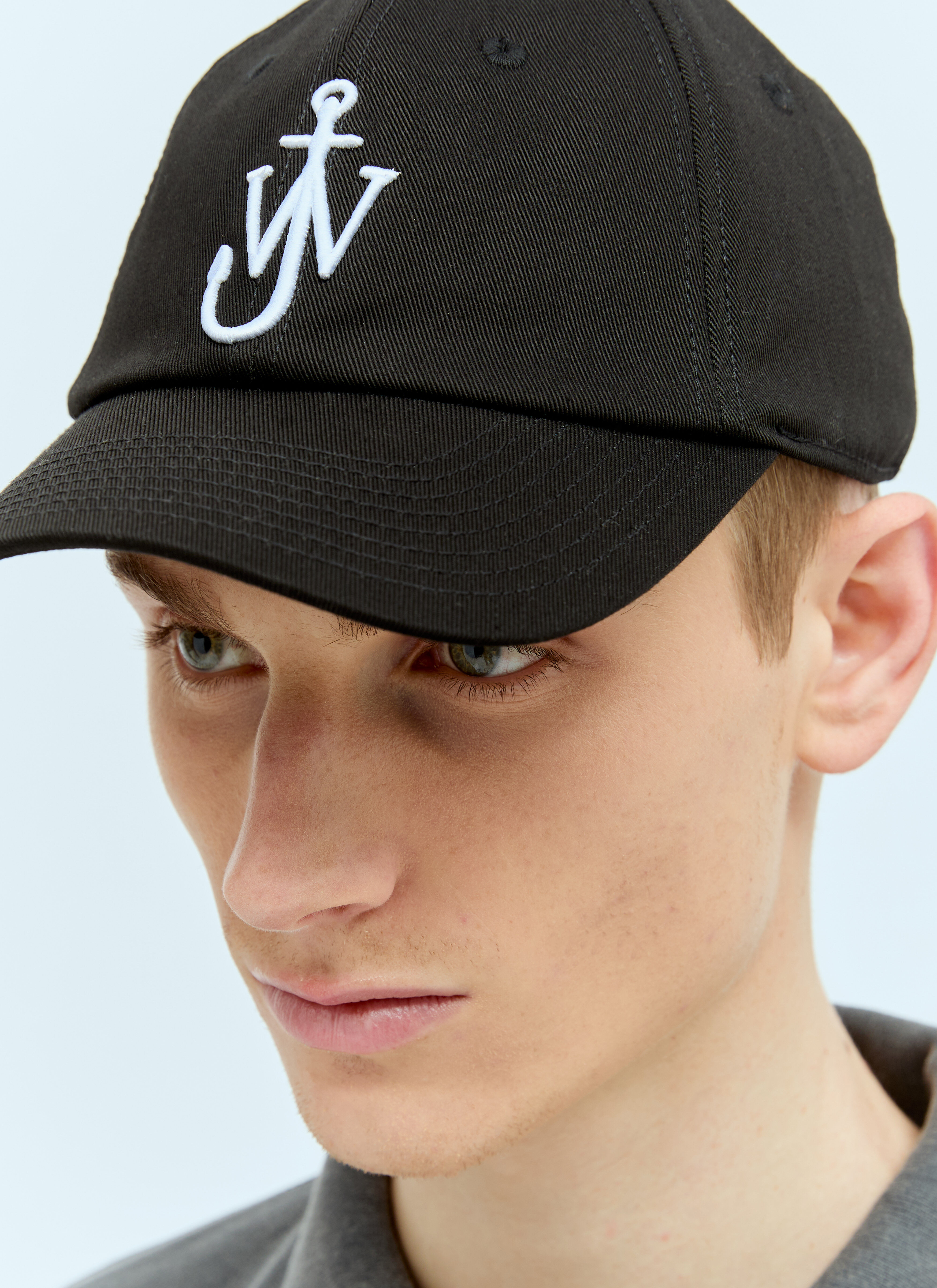 JW Anderson Men's' Logo Embroidery Baseball Cap in Black | LN-CC®