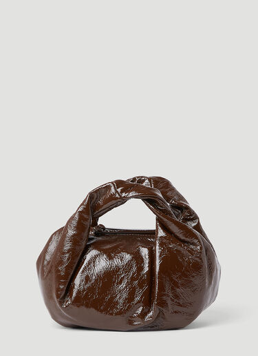 Dries Van Noten 트위스티드 핸들 핸드백 브라운 dvn0253005