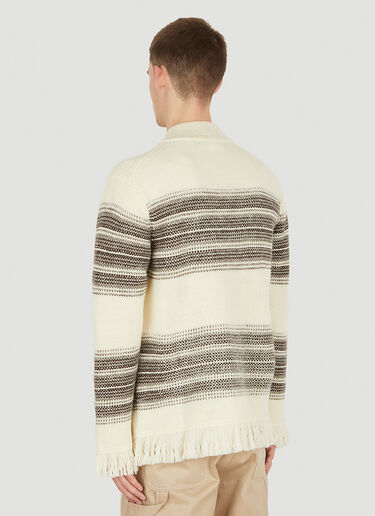 Junya Watanabe Serape ジップアップセーター ホワイト jwn0150016