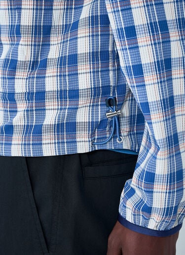 Moncler Natisone Check Hooded Jacket Blue mon0164001