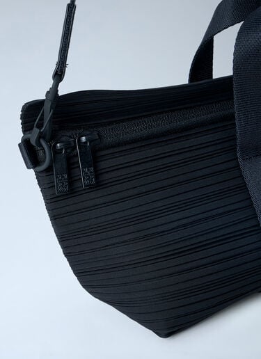Pleats Please Issey Miyake Pleated Crossbody Bag Black plp0263012