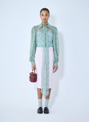 Gucci Daisy Silk Shirt Green guc0259025