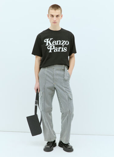 Kenzo Army 条纹牛仔裤  蓝色 knz0156001