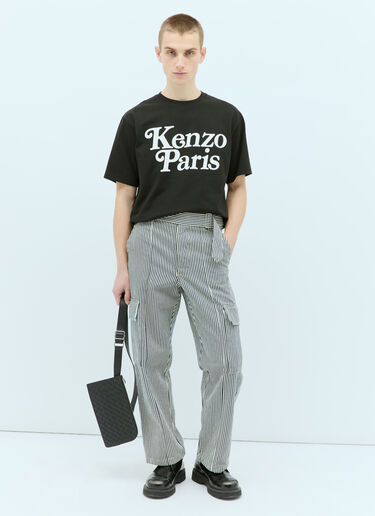 Kenzo ストライプアーミージーンズ  ブルー knz0156001