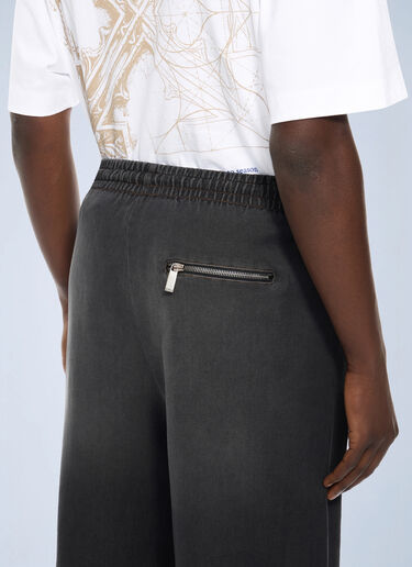 LN-CC® - Off-White: Distress Diag Slouchy Sweatpant - Black Off-White Distress Diag Slouchy Sweatpant Black ofw0164178
