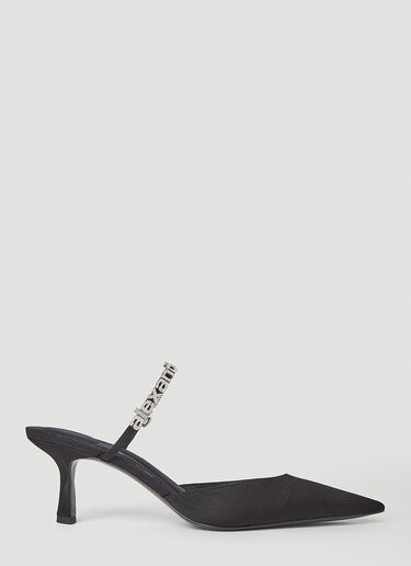 Alexander Wang Delphine Logo Strap Mules Black awg0251052